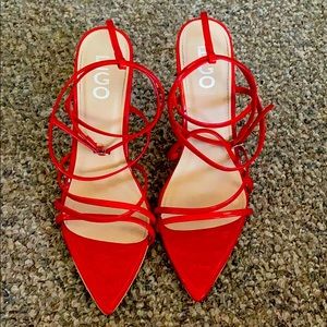 EGO Red Strappy Heels